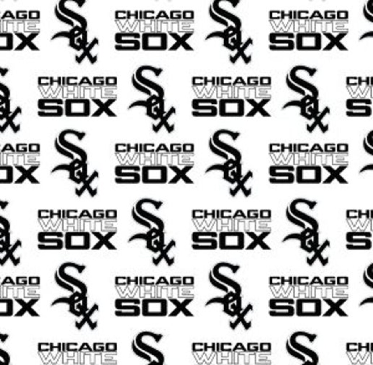 Licensed MLB Chicago White Sox Cotton 6636-B Fabric by the Yard